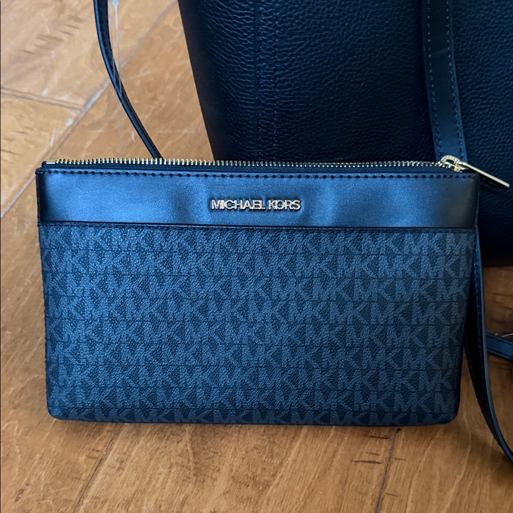 Michael Kors Black Tote and Clutch Set - Picture 2 of 8